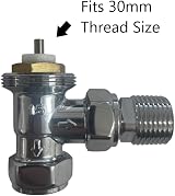 NA-1 White Chrome Thermostatic Radiator Valve Head M30x1.5 Universal view 2