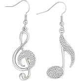 Fashionable Music Note Dangle Earrings With Unique Y Clef Musical Notes Drop Earrings for Women