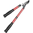 DRM-GDNER Extendable Bypass Lopper, Garden Tree Trimmer with Sharp SK5 Blade and 17"-23" Telescopic Handle, Branch Cutter Cutting up to 2"