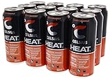 Celsius HeatCelsius Heat Carbonated Thermogenic Pre-Workout, Tangerine Grapefruit, for an Accelerated Metabolism and Healthy Energy 12/16 Ounce Cans