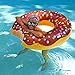 Play Platoon Jumbo Donut Pool Float - Gigantic Chocolate Donut Inflatable - Fun for The Beach or Pool, Includes Patch Kit