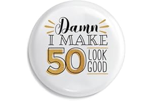SEBMNOO 50th Birthday Gifts for Her Him, Gifts for Women Men, Cool Happy Birthday Pin Gift for 50 Year Old Woman Man, Funny Badge Gift Ideas for Adults, Mom Dad Party Supplies Party Favors