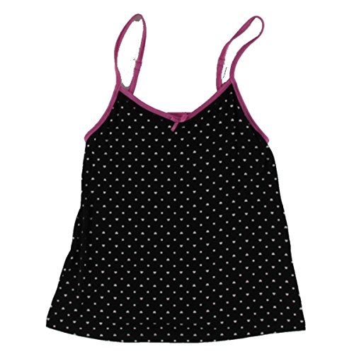 Jenni womens lace-trim polka dot sleep tank black m