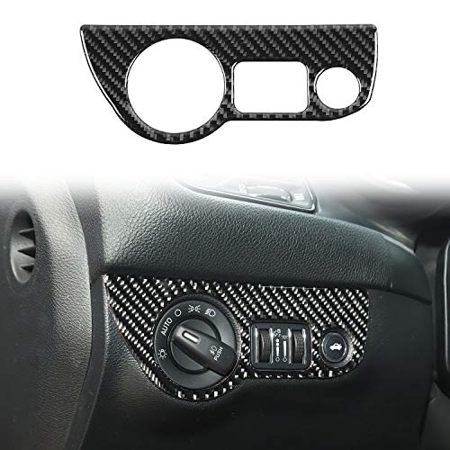 Voodonala for Challenger Charger Real Carbon Fiber Headlight Switches Control Button Knob Trim Decor for 2015-2026+ Dodge Challenger, for 2010-2024+ Dodge Charger Interior Accessories,1pc at Amazon
