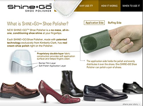 Shine To Go Shoe Polisher, Black (Pack of 24)