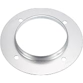PATIKIL 4" Duct Connector Flange, Metal Straight Pipe Exhaust Flange Duct Mounting Plate for Heating Cooling Ventilation HVAC System, Galvanized Steel