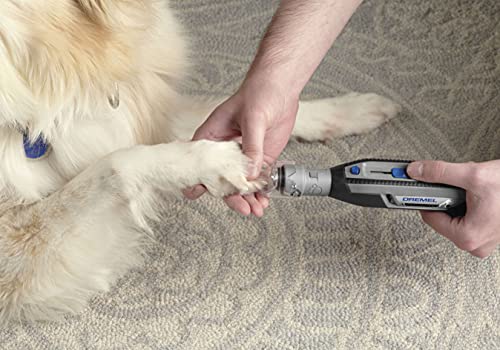 DREMEL PAWCONTROL 7760-PGK DOG NAIL GRINDER AND TRIMMER – CORDLESS & RECHARGEABLE PET GROOMING TOOL KIT – SAFE AND HUMANE FOR DOGS, CATS, AND SMALL ANIMALS