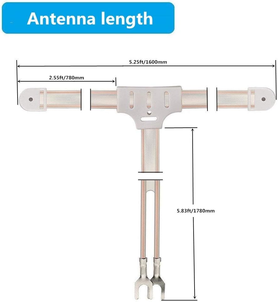 Ancable 300 Ohm FM Antenna T Shape Dipole Radio Ant with Spade Terminal for Yamaha Sharp JVC Denon Marantz Vintage Stereo Tuner Receiver: Home Audio & Theater