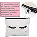 SAKOLLA 12 Pack Canvas Zipper Bags, Multi-Purpose Blank DIY Craft Pouches for Makeup, Travel, Party Gift Case, Pencil Case, Organize Storage (Black,White, 8 x 5 inches)