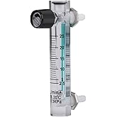 Oxygen Air Meter,LZQ-5 2.5-25LPM Gas Flowmeter Regulator Meter for Oxygen Air Gas Conectrator