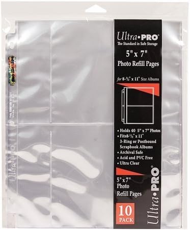 Ultra Pro 8.5"X11" Refill Pages -40 Pocket