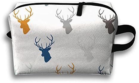 Unique Design Navy Blue Woodland Receive Bag Hand Cosmetic Bag Makeup Bag Sewing Kit Medicine Bag 600D Plain Oxford Cloth Length 25.5 Width 12.5 Height 16cm.
