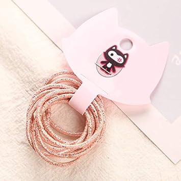 Amazon Com Hair Bands 12 Colors 10pcs Card 3cm Child Rubber