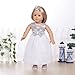 18 Inch Doll Clothes (Silver Sequins Evening Dress with Glittery Silver Bow Flat and Embellished Crown) Fits 18