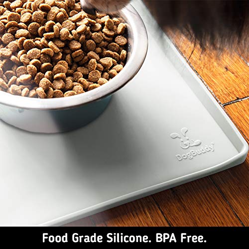 DogBuddy Dog Food Mat, Small (19x12), Large (24x16), XXL (32X24