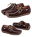 XIU XIAN Men's Snail Casual Lace-up Genuine Leather Flat Sneaker Shoes