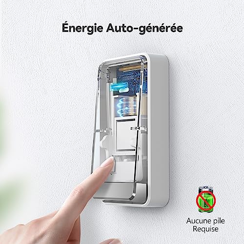TECKNET Wireless Doorbell Kit, 400M Self-Powered Wireless Doorbell with 2 Receivers, IP65 Chime Kit with Tomas USB Externas y Luz LED, 60 Melodies, 5 Volume Levels