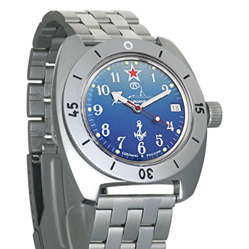 Vostok Amphibia Classic Russian Army Men s Watch WR 200m Mechanical Automatic Self-winding #150289