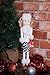 Clever Creations White Fur Coat Female Shopper 16 Inch Traditional Wooden Nutcracker, Festive Christmas Décor for Shelves and Tables