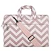 MOSISO Laptop Shoulder Bag Compatible with 13-13.3 inch MacBook Pro, MacBook Air, Notebook Computer, Chevron Carrying Handbag Briefcase Sleeve, Pink