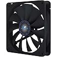 Kingwin 140mm Silent Fan for Computer Cases, Mining Rig, CPU Coolers, Computer Cooling Fan, Long Life Bearing, and Provide Excellent Ventilation for PC Cases-[Black] CF-014LB