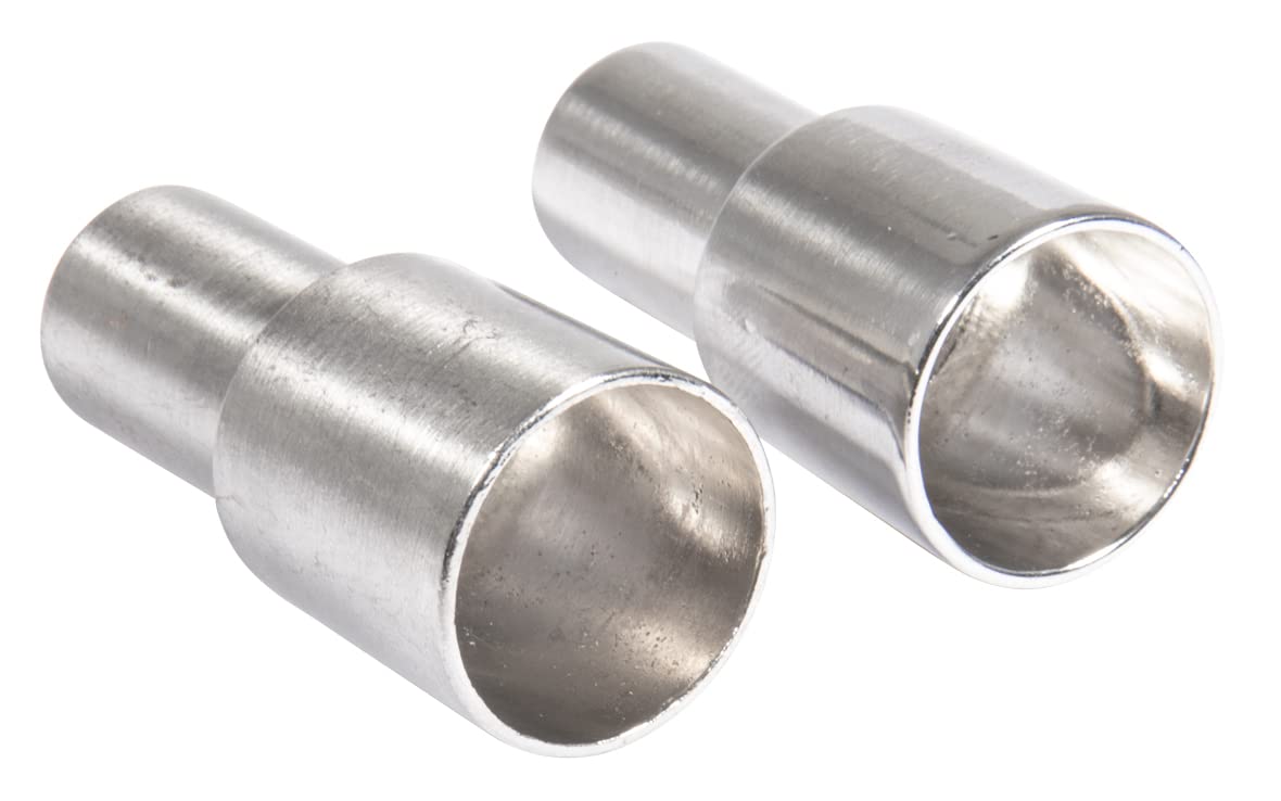 Rayher Set of 2 Bottle Candle Holders for Taper Candles, Metal Candle Stick Holders for Glass Bottles or Single Stem Vases, silver, 1.8x5cm, 46694606