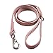 Moonpet Soft and Extra Strong Durable Real Genuine Full Grain Leather Dog Training Leash Lead - Premium Heavy Duty 4 ft x 0.10'' - Best for Medium Large X-Large Dogs Walking Running-Light Brown