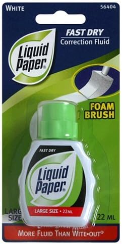 Liquid Paper 5640415 .74 Oz White Liquid Correction Fluid