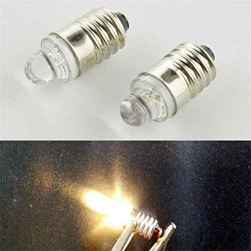 image for Ruiandsion Dashboad Torchlight Head LED Bulb Light E10 Warm White 4300