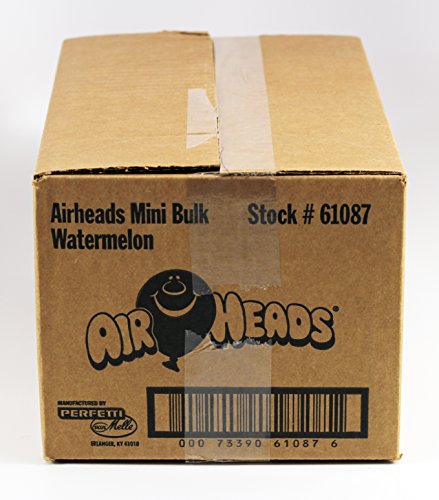 Airheads Fruit Bars Mini Bulk Case, Watermelon, Non Melting, Stocking Stuffer, Gift, Holiday, Christmas, 8 Pound - Thumbnail 3