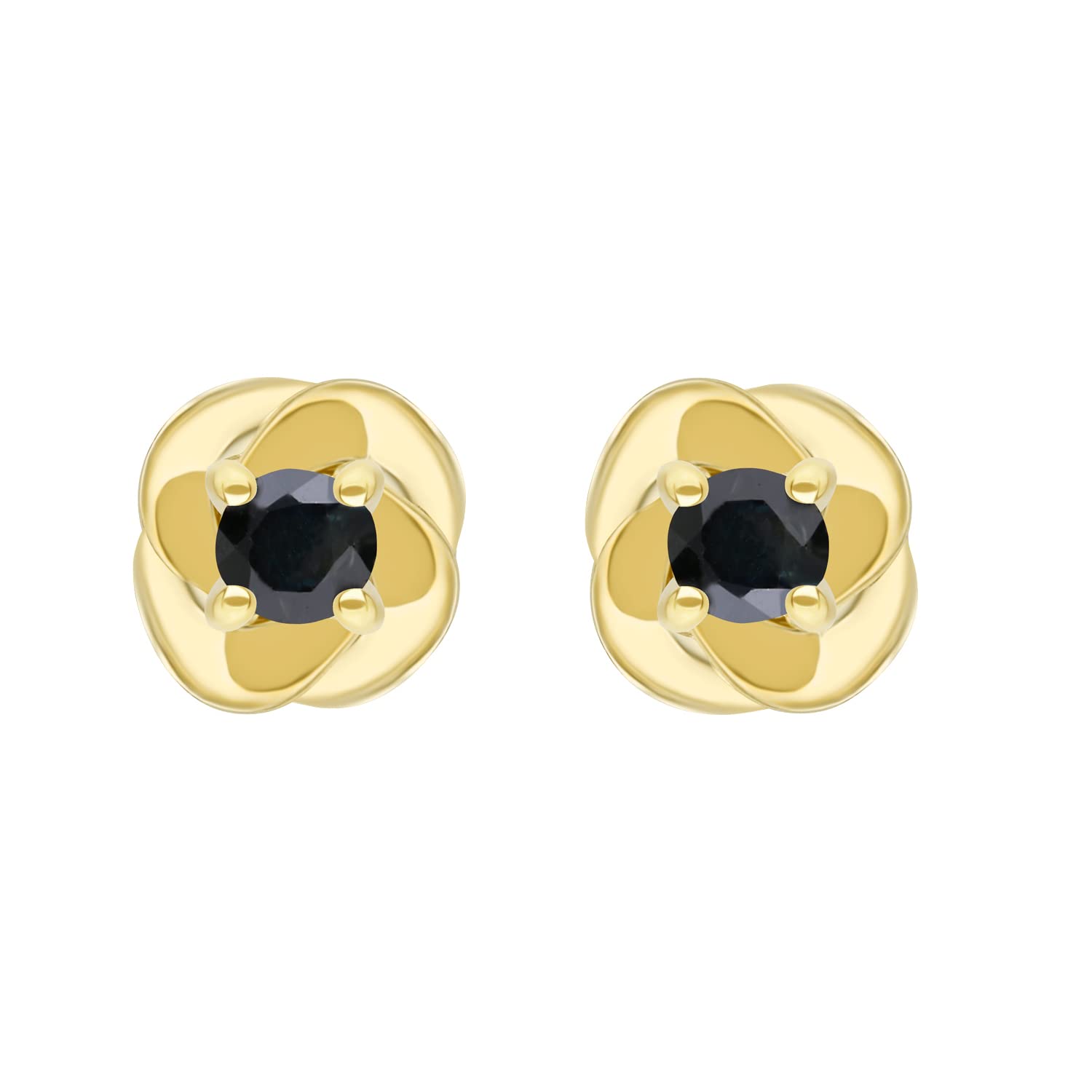 Ivy Gems 9ct Yellow Gold Sapphire Stud Earrings