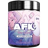 Gamer Supps AFK+® (with Melatonin): Grape - 40 Servings - Keto Friendly Magnesium-Focused Sleep Support Supplement, Apigenin, Sugar Free