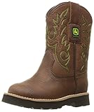 John Deere Kids' Chi All Over Drk Chestnut PO Pull-on Boot, Dark Chestnut, 12 M US Little Kid