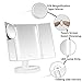 Gotofine LED Lighted Makeup Mirror, Tri-Fold Natural Bright Light Vanity Mirror With adjustable 3.5 Inches 10X Magnification Spot Mirror, Wide View / Movable / Two Power Supply Mode