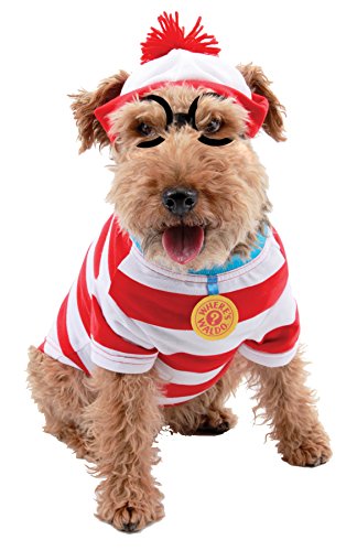 UHC Woof Where's Waldo Outfit Fancy Dress Puppy Halloween Pet Dog Costume
