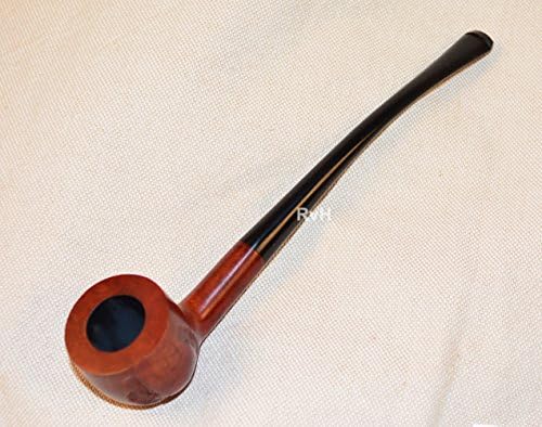 Mitchell Thomas 7” Semi-Churchwarden Briar Pipe with Ebonite Stem (G18)