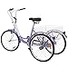 DoCred Adult Tricycles 24/26/20 Inch Three Wheel Bike Cruiser Bicycle, Adult Tricycle for Men/Women/Seniors/Young (1-Speed/Purple, 20 Inch)thumb 3