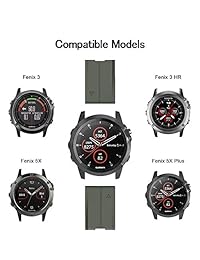 NotoCity Compatible Garmin Fenix 5 Plus Correa de reloj de silicona de repuesto para Garmin Fenix 5 Fenix 5 Plus Forerunner 935 Approach S60 Quatix 5 Smartwatch