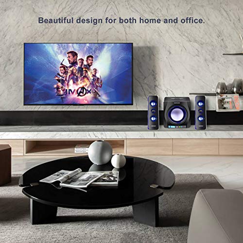 Sumvision-Ncube-Pro-2-LED-Bluetooth-50-Enhanced-Data-Rate-Designer-Stereo-Multimedia-Wireless-Speaker-21-with-Bass-Boost-Subwoofer-for-PC-Gaming-Laptops-Android-iPhones-iPads-iMac