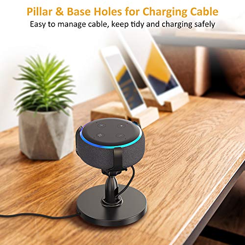 Comsoon Echo Dot Holder for 3rd Generation, 360° Adjustable Stand Bracket Mount with Rubber Protection for Home Speaker, Clever Dot Accessories Improves Sound Visibility & Appearance