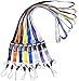 8 Pack Office Neck Lanyards Nylon Woven Neck Lanyards Straps with Enhanced Model Hook&Detachable Buckle Breakaway Lanyards for Badges Holders,Keys,Keychais,Phones,USB Flash Drives, Whistles(8 Color)