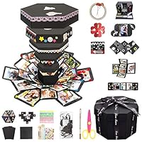 Explosion Box, DIY Creative Surprise Gift Box, Photo Album Scrapbook with DIY Accessories Kit Suitable for Birthday Party, Valentine