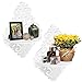 (Set of 2) Scrollwork Design White Wood Wall Mounted Floating Shelves / Display Stand Racks - MyGift