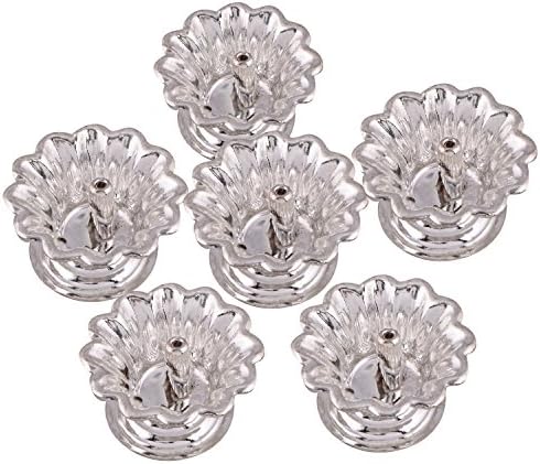 Shreeng Silver Plated Set Of 6 Devdas Deepak 6 Pcs. Standard