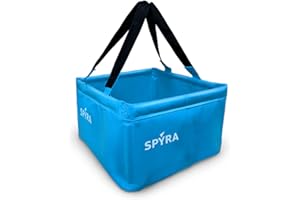 SPYRA SpyraBase Blue SpyraGear Foldable Indestructable Container 5.3 U.S. Gallon for Endless Water Battles (Outdoor/Garden)