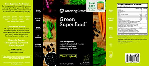 Amazing Grass Green SuperFood Original, 60 Servings, 17 Ounce