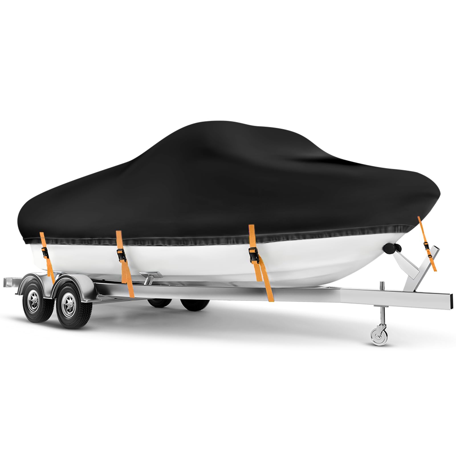 Photo 1 of Boat Cover 17-19 ft, Waterproof 900D Heavy Duty Boat Cover, PU Marine Grade Polyester Boat Covers 17-19 ft, Fits Bass, V-Hull, Tri-Hull, Runabout, Jon, Fishing, Trailerable, Beam Width 115 inch