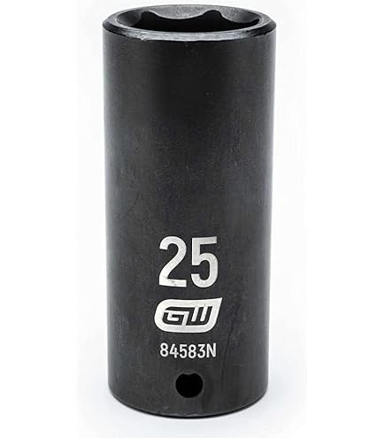 GearWrench Schlagschlüssel-Steckschlüssel 1/2" Antrieb 25 Mm – 6-Punkt, CR-MO Stahl | Für Hohe Drehmomente