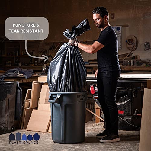 Plasticplace Contractor Trash Bags 5560 Gallon, 3.0 Mil, Black Heavy