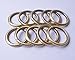 Wento 10pcs 1 1/2''(38mm) Gate Brushed Brass O Ring Round Carabiner Snap Clip Trigger Spring Keyring Buckle WTOR001 (1 1/2'', Brushed Brass)